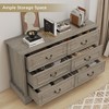 Farmhouse 6 Drawers Dresser for Bedroom, 47'' Wide Rustic chests of Drawers with Natural Texture, Wood Dresser Vintage Design - 2 of 4