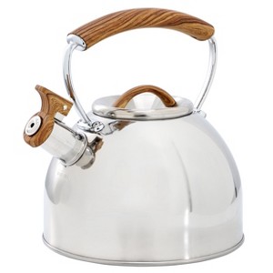 Mr. Coffee Fremont 2 Quart Mirror Polish Stainless Steel Whistling Tea Kettle - 1 of 4