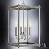 Urban Ambiance Luxury Modern Farmhouse Narrow Chandelier,  25"H x 14"W,  Brushed Nickel Finish, UHP2383 - 3 of 4
