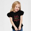 The Juniper Shop Little Miss Valentine Toddler Flutter Sleeve Tee - 2 of 3