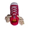 American Pet Supplies Squeaking Comfort Plush Sneaker Dog Toy – Rope, Squeaker & Treat Compartment, Safe & Durable – Pink & Blue - 4 of 4