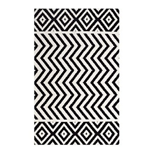 Modway Ailani Geometric 8x10 Area Rug With Diamond And Chevron Design in Black and White - 1 of 4