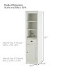 75" Narrow Bookcase with Drawer & Cabinet,5-Tier Freestanding Storage & Display Shelf for Living Room,Bedroom,Entryway-Baofuwish - 4 of 4