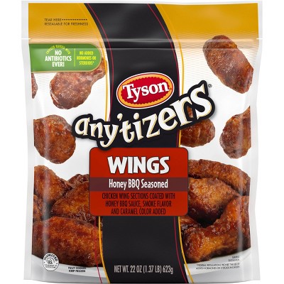 Tyson Any'tizers Frozen Honey BBQ Bone-In Chicken Wings - 22oz