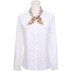 INSPIRE CHIC Women's Polka Dots Stripes Skinny Long Satin Ribbon Neck Scarves 1Pc - 2 of 4