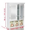 FURNIinspire Bathroom Storage Cabinets Wall Mounted Medicine Cabinets, Modern Home Storage Furniture With Mirror, Shelf, White, 24.75"*7.5"*30.25" - 3 of 4