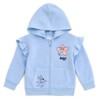 Bluey Fleece Drop Shoulder Zip Up Hoodie Ribbed T-Shirt Pants 3 Piece Outfit Set Toddler - 2 of 4