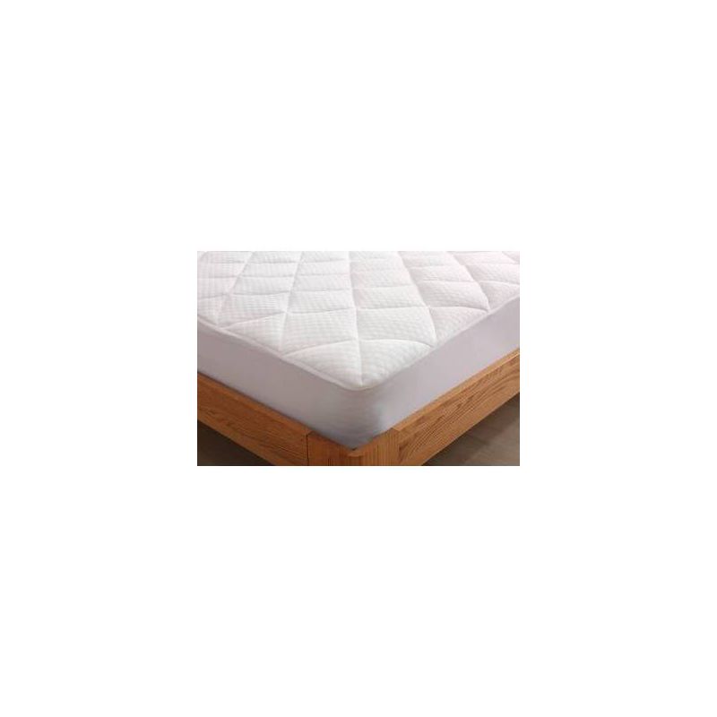 King Cool Knit Mattress Pad White - St. James Home, 1 of 5