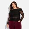 Women's Long Sleeve Off the Shoulder Party T-Shirt - Wild Fable™ - 2 of 3