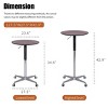 PAGED Coffee Table Simple Aluminum Bar Table with Height Adjustable Modern Movable Stand Desk for Bederoom and Living Room - 4 of 4