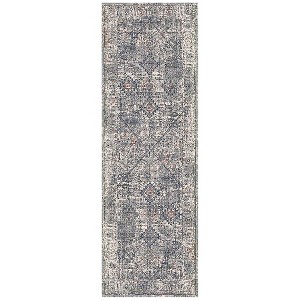 Ivory Gray And Rust Oriental Area Rug - 1 of 4