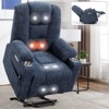 CLIHOME Large Power Lift Recliner Chair with Massage & Heat, Overstuffed Wide Recliners, Heavy Duty Motion Mechanism with USB & Type C Ports - 3 of 4