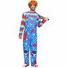 Joyfy Halloween Men Costume, Killer Outfit with Top & Overalls for Halloween Cosplay Dress Up Party - 2 of 4