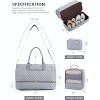 Travel Duffle Bag with Shoe Compartment, 3Pcs Set for Women, Weekender Overnight, Gym, and Hospital Bag with Toiletry - 2 of 4