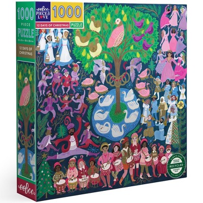 eeBoo Piece & Love: 12 Days of Christmas - 1000 Piece Puzzle