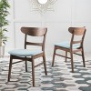 NicBex Mid-Century Upholstered Dining Chairs Set of 2 Armless Accent Side Chairs with Curved Back - 2 of 4