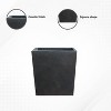 Rosemead Home & Garden, Inc. 9" Wide Kante Lightweight Modern Rectangular Concrete Outdoor Planter Pot Charcoal - 4 of 4
