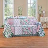 Collections Etc Charming Floral Patchwork Fringe Border Furniture Tapestry Throw - 2 of 2