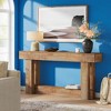KTMBDW 63-Inch Extra Long Console Table, Farmhouse Wood Sofa Table Behind Couch, Narrow Entryway Accent Table for Living Room, Hallway, Natural - 2 of 4