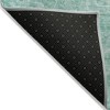 Teal Blue Aqua And Green Abstract Washable Indoor Outdoor Area Rug - 4 of 4