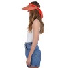 Tahari Women's Straw Visor Hat with Eyelet and Chiffon Ribbon Trim and Back Bow - Visor Hat for Women - 3 of 4