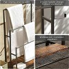 TOBILI 47.2" Tall Freestanding Towel Racks for Bathroom, 3 Tier Floor Towel Rack, Blanket Ladder Drying and Display Rack - 3 of 4