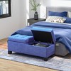 NicBex Modern 45.75" Storage Bench Linen Accent Stools with Button Tufted for Bedroom and Entryway - 2 of 4