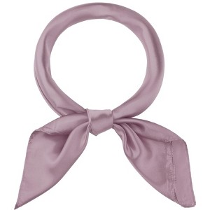 INSPIRE CHIC Women's Solid Color Satin Large Square Scarf Neckerchief Bandanas 35"x35" - 1 of 4