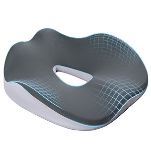 Coverado Seat Cushin and Lumbar Support For Car Seat, Office/Home Chair, Memory Foam Cushion and Lumbar Pillow - 1 of 4