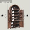 SinCiDo 71" High Modern Arched Kitchen Locker w/ Door Modern Locker w/ 3 Adjustable Shelves,6 Door Shelves, Kitchen,Bathroom Multi Purpose Cabinets - 3 of 4