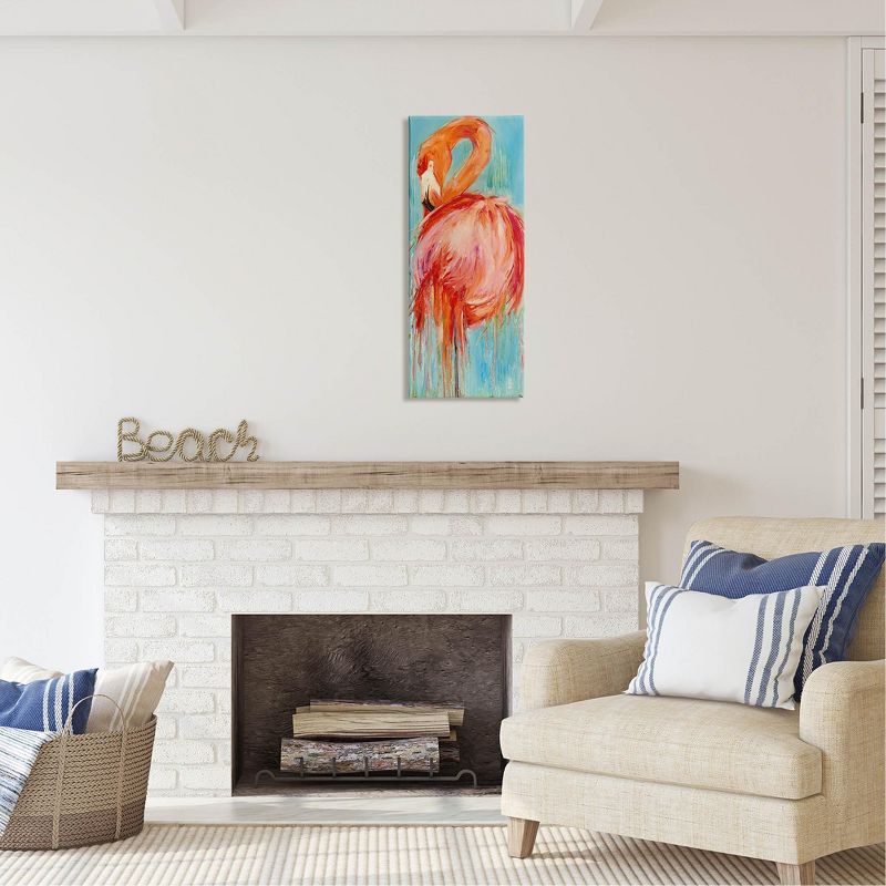 Stupell Industries Bold Abstract Flamingo Painting Canvas Wall Art, 3 of 6
