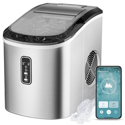 EUHOMY 26 lbs 9 Cubes Smart Countertop Ice Maker, Remote Control Portable Ice Maker with Ice Scoop and Basket