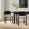 Christopher Knight Home Kayle Mid-Century Modern Acacia Wood Dining Chairs with Paper Rope Weave - 2 of 4