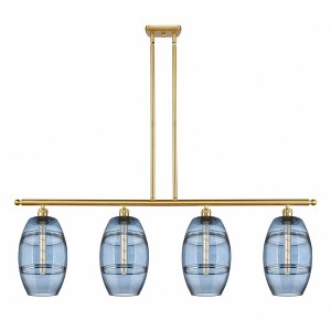 Vaz - 4 Light Stem Hung Island In Industrial Style-10.38 Inches Tall and 48 Inches Wide - 1 of 1
