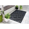 RugSmith Black Moulded Honeycomb Rubber Doormat - 2 of 4