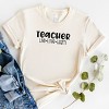 Simply Sage Market Teacher Live Love Learn Short Sleeve Tee - S - Cream - 3 of 4