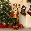 LuxenHome Lighted Nutcracker King in Red, Battery Operated Indoor/Outdoor Christmas Décor - 2 of 4