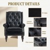 CAVINAS Mid Century Armchair, Upholstered Accent Chair, Lounge Chair with Sturdy Wood Legs for Living Room, Bedroom, Wingback Chair - 3 of 4