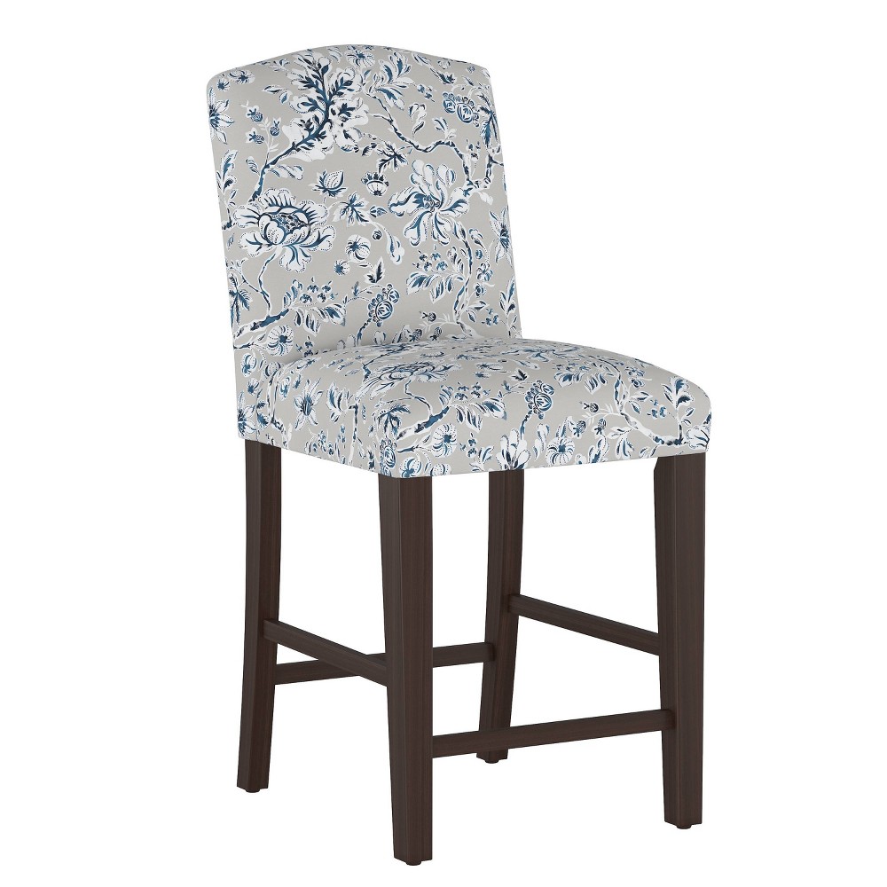 Photos - Chair Skyline Furniture Alex Camel Back Counter Height Barstool with Botanical P