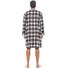 Ashford & Brooks Mens Flannel Plaid Long Sleep Shirt Henley Nightshirt - 3 of 4