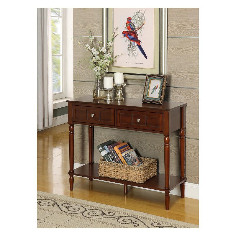 French Country 2 Drawer Hall Table with Shelf - Breighton Home, 3 of 7