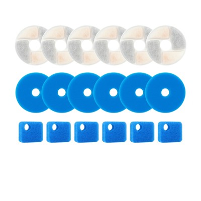 Nispira Cat Water Fountain Filter Replacements for Rantizon, Square and SORON 2.2L/73oz Stainless Steel Pet Water Fountain, 6 Packs