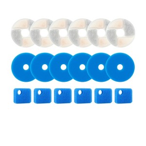 Nispira Cat Water Fountain Filter Replacements for Rantizon, Square and SORON 2.2L/73oz Stainless Steel Pet Water Fountain, 6 Packs - 1 of 4