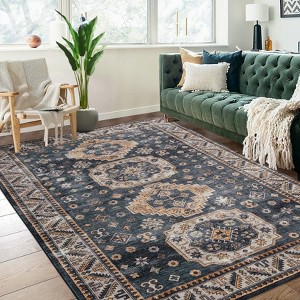 TROPOW Machine Washable Easy-Clean Fade-Resistant Area Rug for Bistro Bedroom Dorm Home - 1 of 4