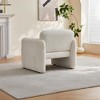 34″ Velvet Fabric Modern Single Sofa Chair with Support Pillow, Ergonomic Design, and Tool-Free Assembly for Apartment, Living Room - 2 of 4