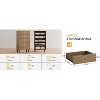 5-Drawer Oak and Gold Modern Wooden Tall Dresser ¨C Deep Drawer Chest for Bedroom, Living Room, Hallway, Entryway - 2 of 3