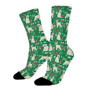 Irish Wheaten Terrier Dog Women Printed Crew Socks Funny Funky Socks Soft Polyester Novelty Gifts for Artists Men - 1 of 1
