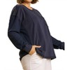 Women's Round Neck Top With Waffle Knit Long Sleeve - umgee - 3 of 4