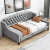PAGED Twin Size Upholstered Daybed Modern Tufted Button Bed Wooden Bed Frame for Bedroom and Living Room Room - 2 of 4