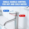 PAGED Tall Bathroom Faucets, Single Hole Bathroom Sink Faucet, Single Handle Vanity Basin Faucet with Stainless Steel Material - 4 of 4
